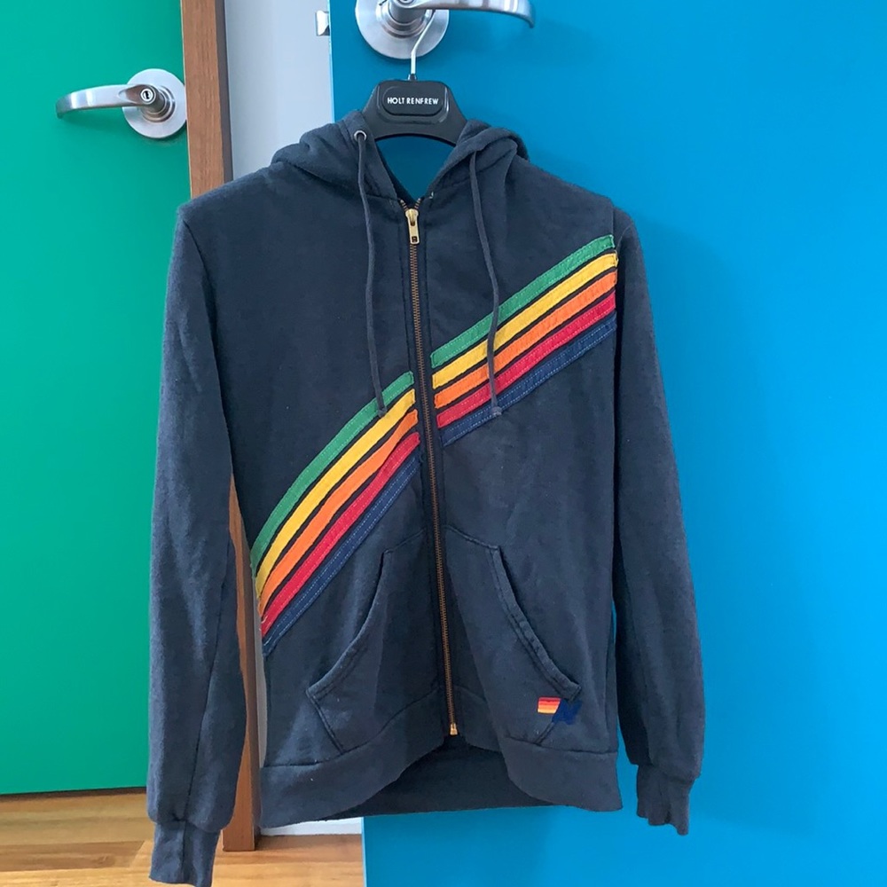 Aviator nation zip “disco” hoodie